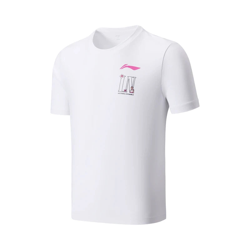 អាវយឺត Li-Ning សម្រាប់បុរស និងស្ត្រី ស្ងួតលឿន សមល្មម កមូល ដៃខ្លី ស្រួលពាក់ AHSWH45