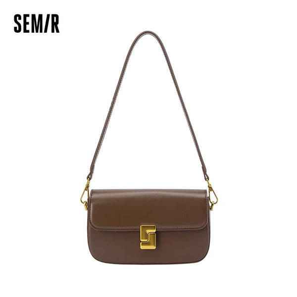 Semir Bag Women Small Square Bag 2025 New Crossbody Bag Gentle Tofu Bag French Underarm Bag Fashion Shoulder Bag