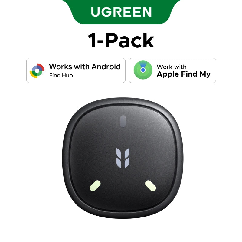 UGREEN FineTrack Mini Duo 2‑in‑1 Global Positioning Tracker, Smart Bluetooth Item Locator,Anti‑Lost Tag for Bags, Keys
