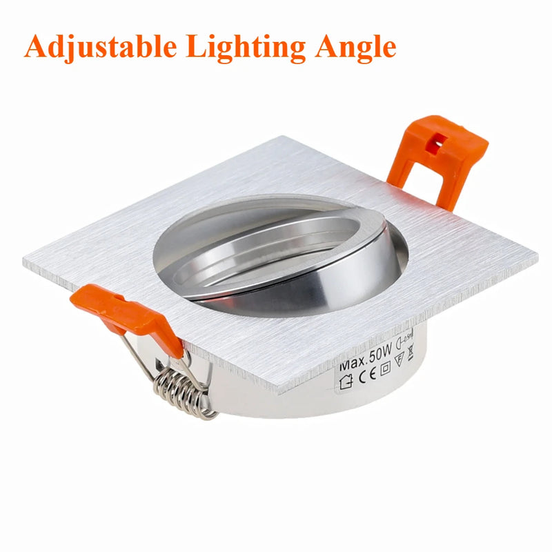 ស៊ុមតុបតែងភ្លើង LED រាងការ៉េ JOYINLED 1/10PCS GU5.3 MR16 GU10 ចង្កៀងពិដានសម្រាប់បំភ្លឺ មានរន្ធដោត