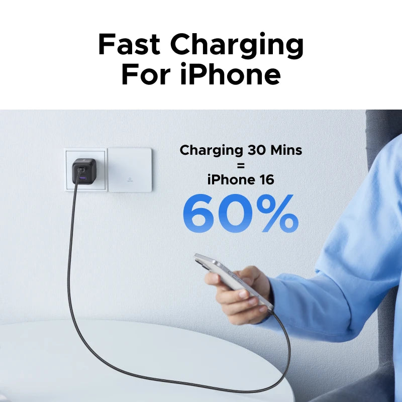UGREEN 45W/30W/25W/20W GaN Charger PD3.0 PPS QC3.0 USB C Fast Charger For Samsung S26 iPhone 18 17 16 Pro Max iPad Xiaomi Tablet
