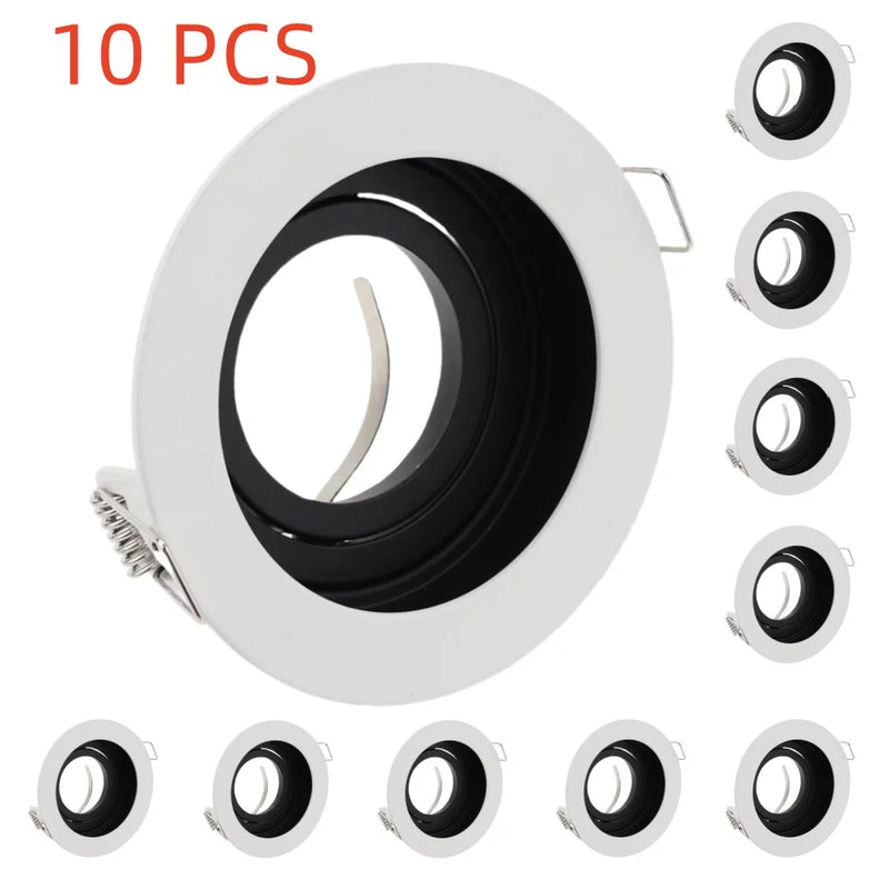 1/10PCS Round Square Recessed LED Downlight Adjustable Ceiling Lamp GU10 MR16 Spot Light Home Living Room Bedroom Lighting