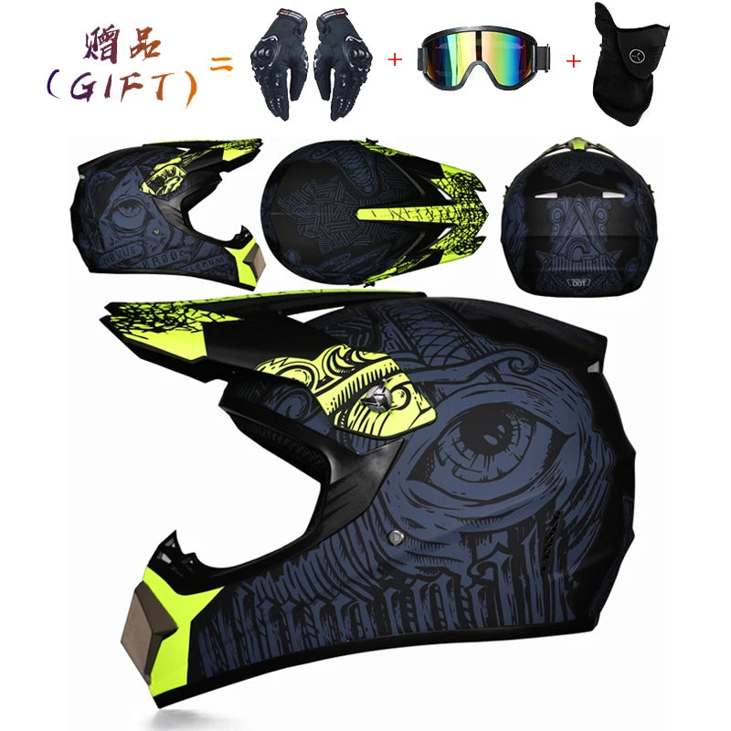 Send 3 pieces gift motorcycle helmet children off-road helmet bike downhill AM DH cross helmet capacete motocross casco