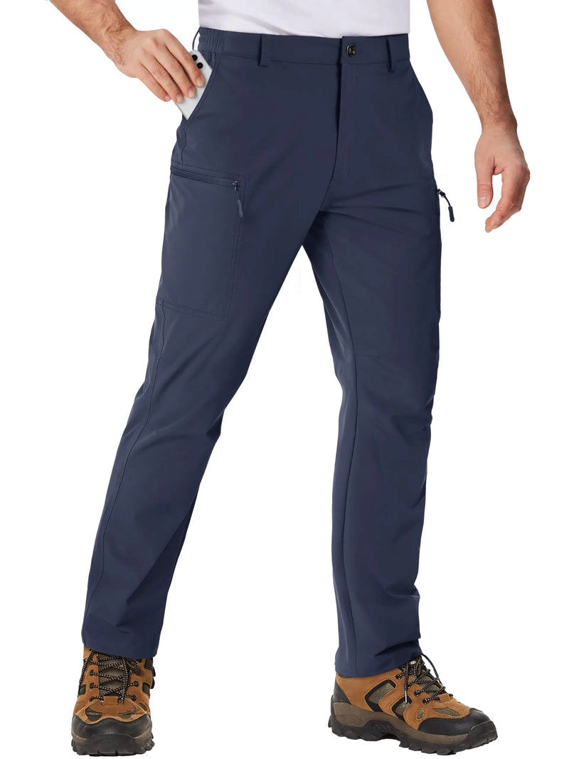 TACVASEN Waterproof Lightweight Hiking Pants Mens Ripstop Quick Dry Cargo Work Pant Outdoor Trekking Hard-wearing Trousers Male