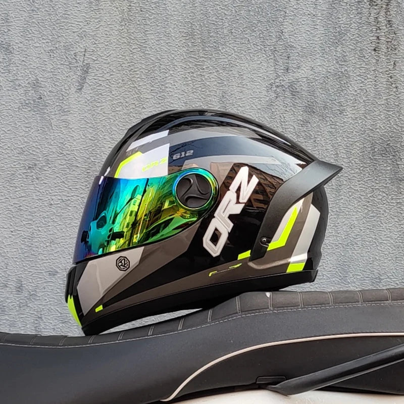 ORZ helmet men and women electric motorcycle hard hat full helmet four-season summer knight head