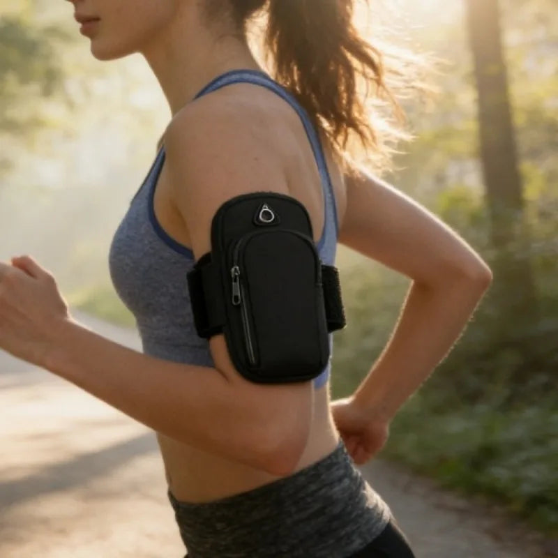 1pc Outdoor Cycling Arm Bag, Portable Fitness Storage Pouch, Sports Phone Pouch,Suitable for Fitness, Jogging, And Hiking.