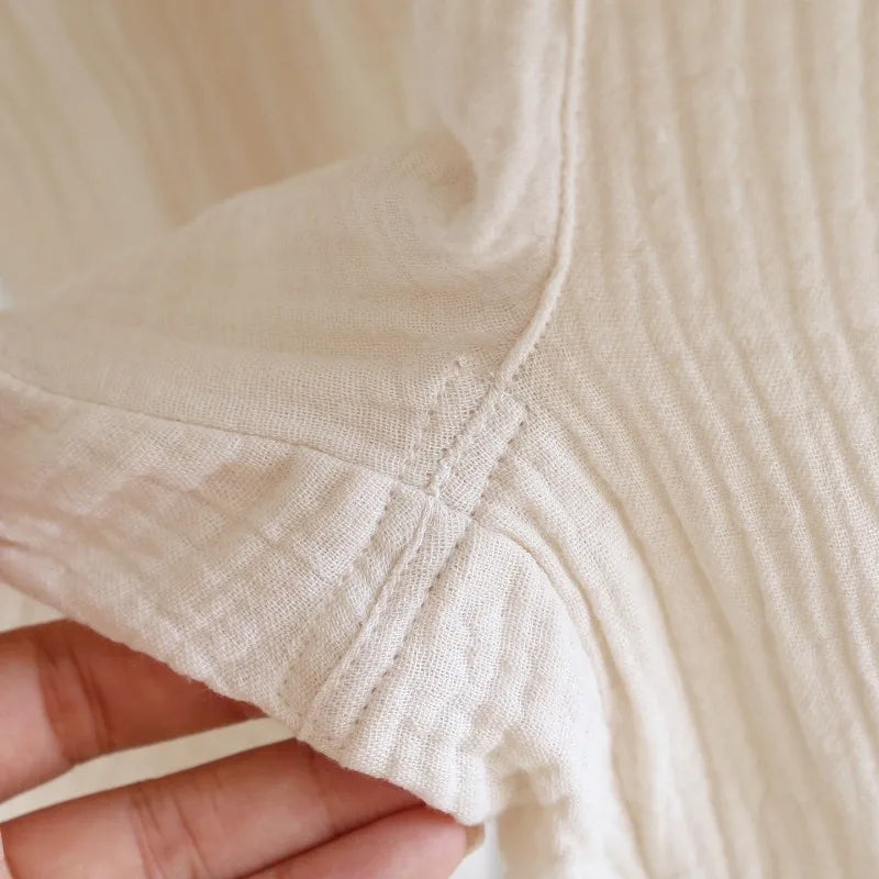 Thin Simple Crepe Home Pants Lounge Wear 2026 New Women's Spring/Summer Sleeper Pants 100% Cotton Autumn Pajama Pants