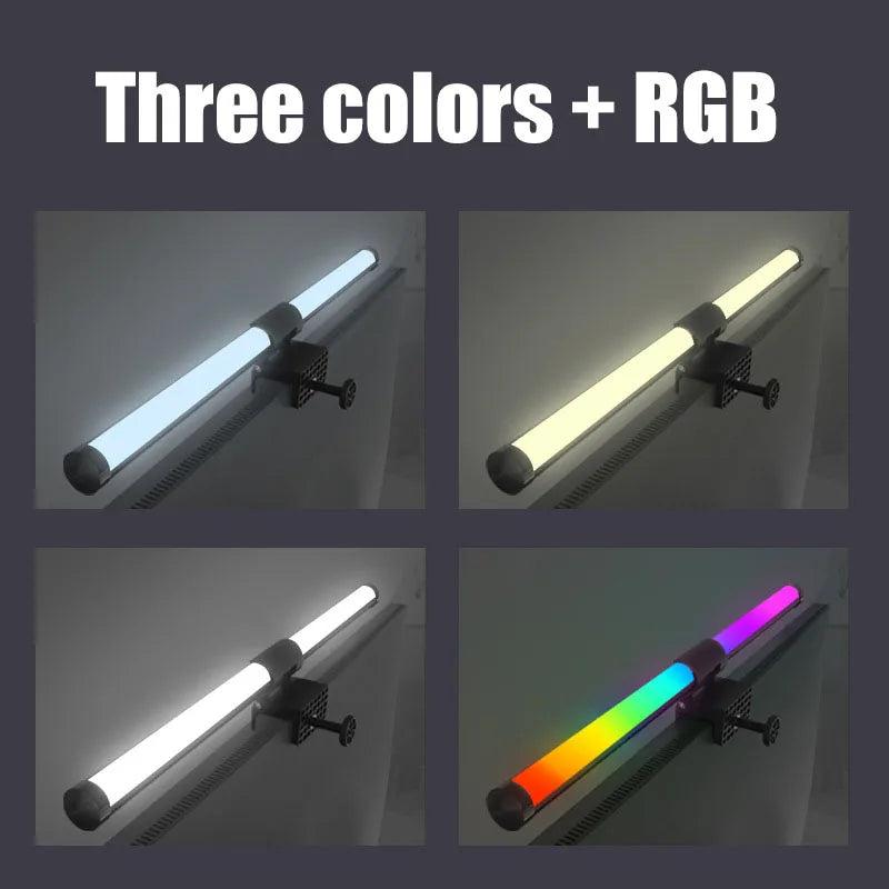 LED Desk Lamp USB Screen Hanging Light Curved Screen Monitor Light Bar RGB Background Atmosphere Lights Gaming Room Decoration