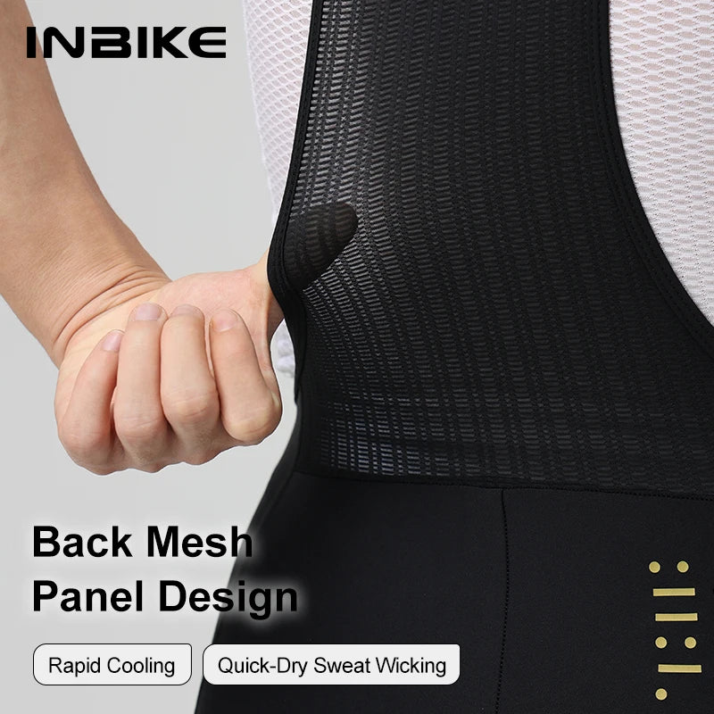 INBIKE Men's Cycling Bike Bib Shorts 4D Padded Breathable Summer Road Bike Biking Clothing for Cycle Bicycle Bib Tights Padding