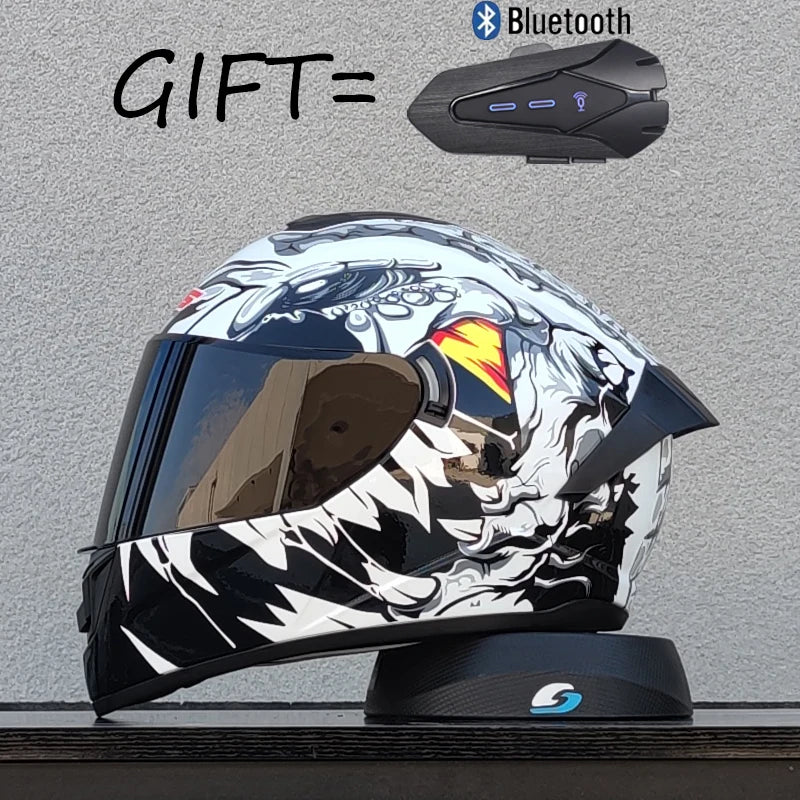 Gift Bluetooth Original Motorcycle Helmet Full face helmet Off Road Cascos para motos DOT  Certification Capacete Casco moto