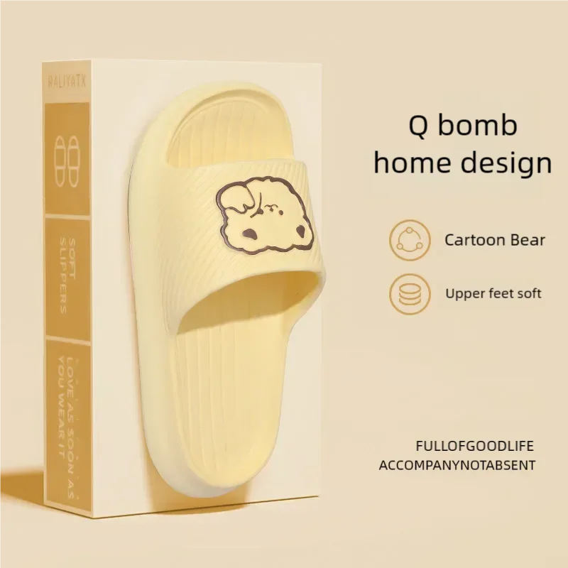 Couples Soft Sole Indoor Slippers Men and Women Summer new Comfortable Anti slip Waterproof Beach Sandals Home Bathroom Slippers