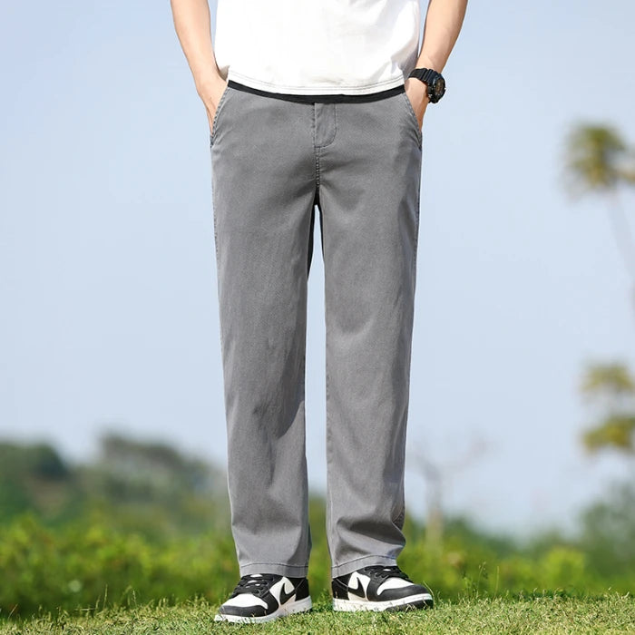 Summer Thin Lyocell Youth Wide-Leg Pants, Baggy Straight Trousers, Trendy and Comfortable Casual Pants
