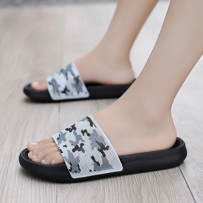 Summer Mens EVA Camouflage Slippers Men Slides Slippers Cheap Anti Slip Soft Comfortable Slipper Size 39-46 47 48