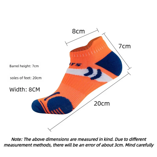 WRELS 1/2/3 Pairs Athletic Socks Cushioned Ankle Socks Men Women Arch Support Running Cycling Sports Low Cut Compression Socks
