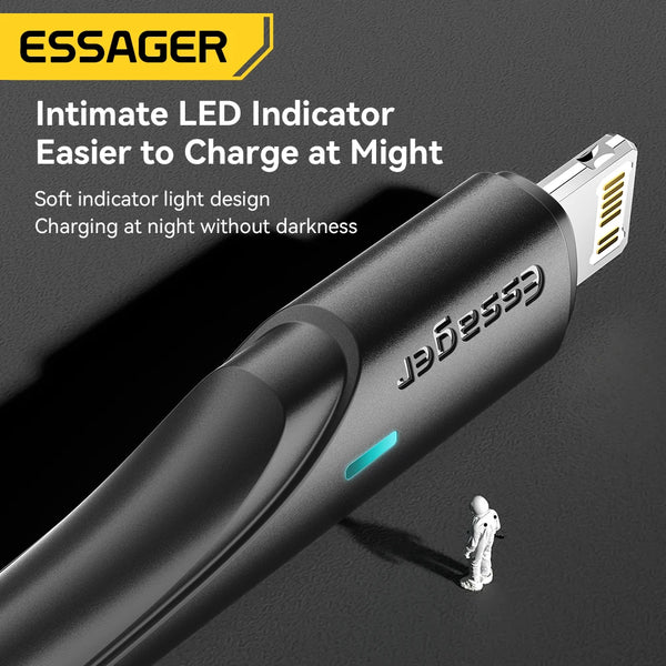 Essager 3 in 1 USB Type C Cable Micro USB Wire Charger For iPhone 14 13 12 X Pro Max Samsung Xiaomi PCPO Mobile Phone Data Cord