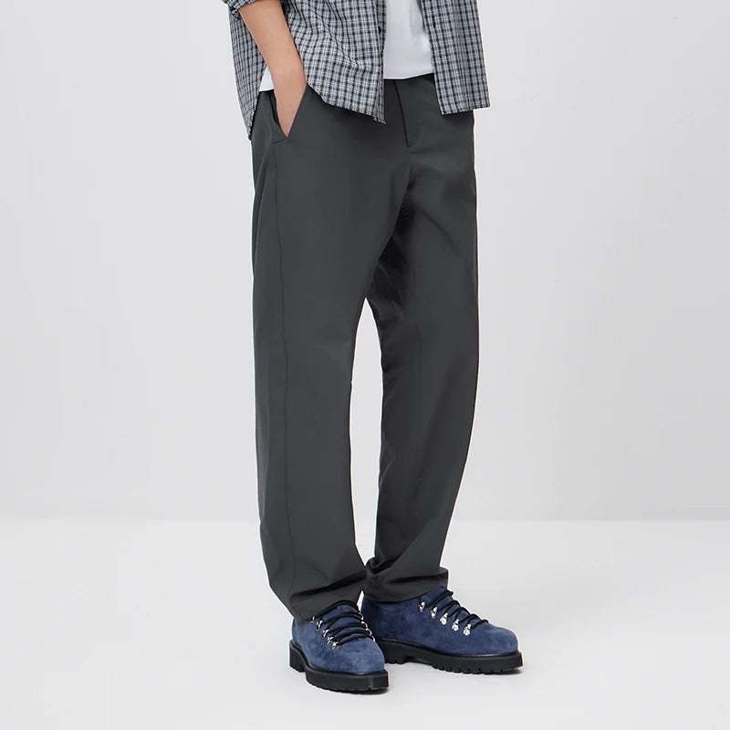 Semir Loose Pants Men 2026 Spring Wide Leg Tapered Water Repellent Back Elastic Waist Height Enhancing Trousers