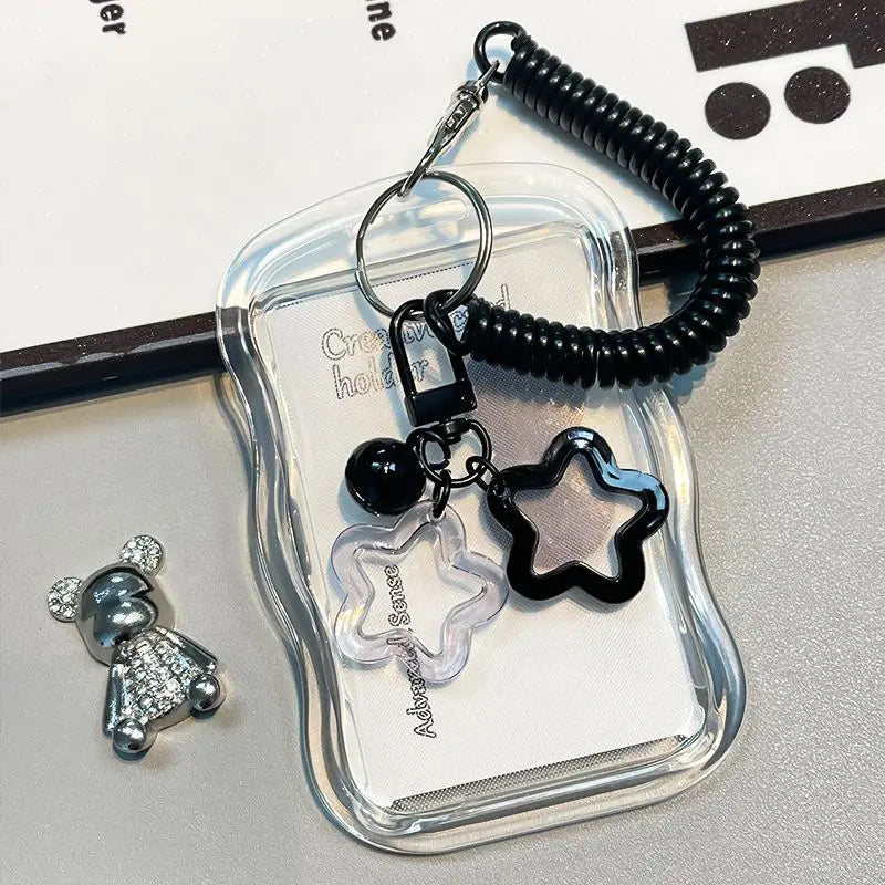 1set Heavy Duty Retractable ID Holder with Keychain Wrist Strap,Anti-Theft Design,ID Card Studen,Campus Id,Back-To-School Season