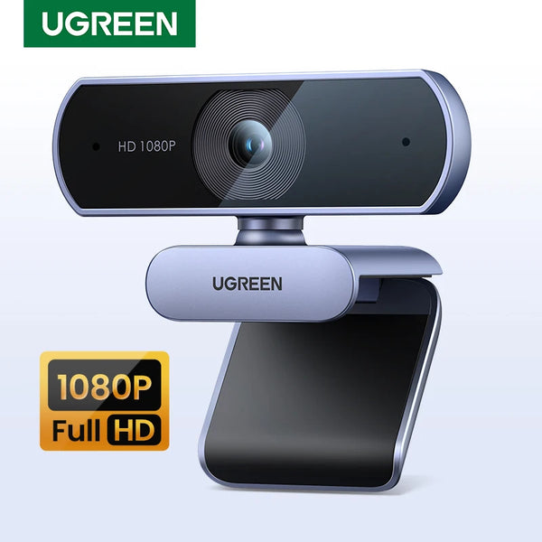 កាមេរ៉ាបណ្ដាញ UGREEN USB Webcam 1080P HD Mini Webcam សម្រាប់កុំព្យូទ័រយួរដៃ កាមេរ៉ាបណ្ដាញ មីក្រូហ្វូនពីរ សម្រាប់ YouTube Zoom Video Calling 2K webcam