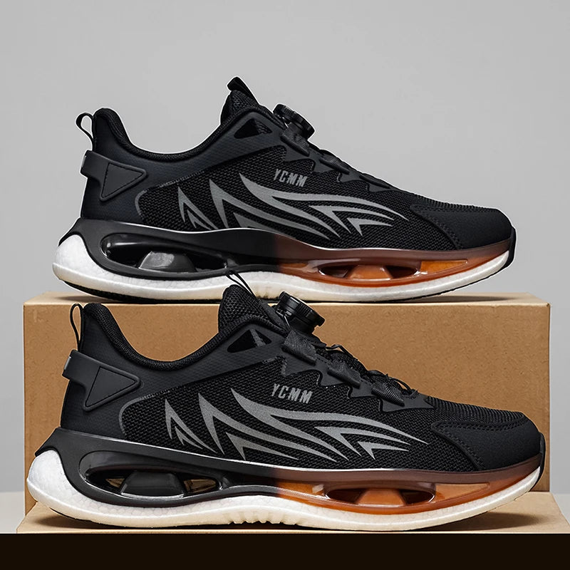 Men's casual cushioning sneakers Four seasons breathable light soft-sole outdoor racing running shoes Comfort speed sports shoes