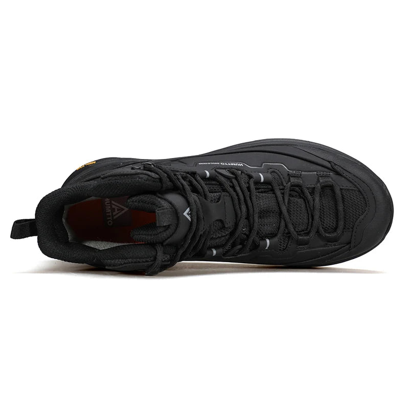 HUMTTO Outdoor Casual Trekking Boots Winter Men's Sneakers Leather Hiking Shoes Men Keep Warm Snow Boots for Man 2024 Trainers
