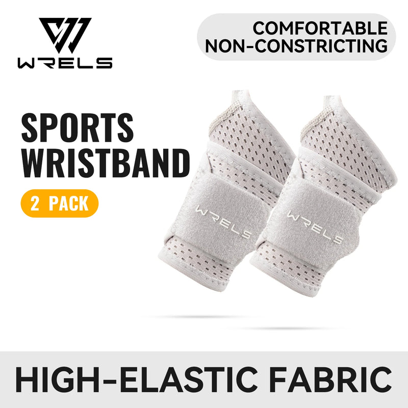 WRELS 1/2 Pcs Sports Wrist Brace Breathable Compression Strap Elastic Adjustable Tennis Basketball Carpal Support Wristband