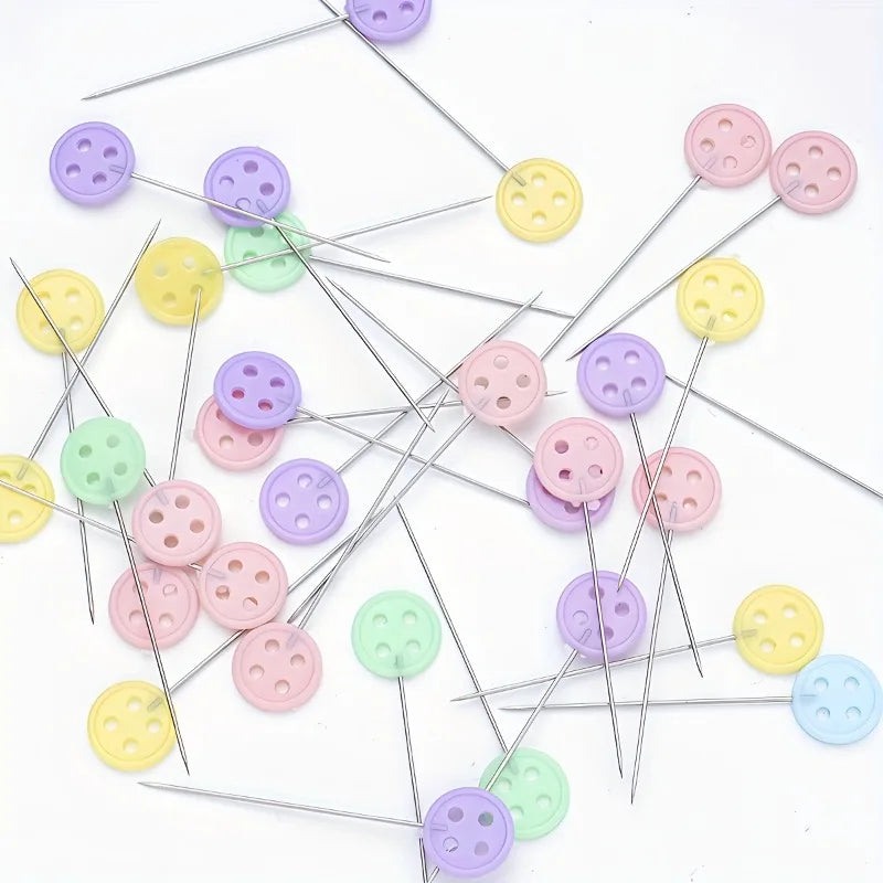 50pcs Clothing Tailor'S Hand Positioning Pins for Sewing,Cartoon Large Head Pins for Craft Sewing Additions,Embroidery Supplies