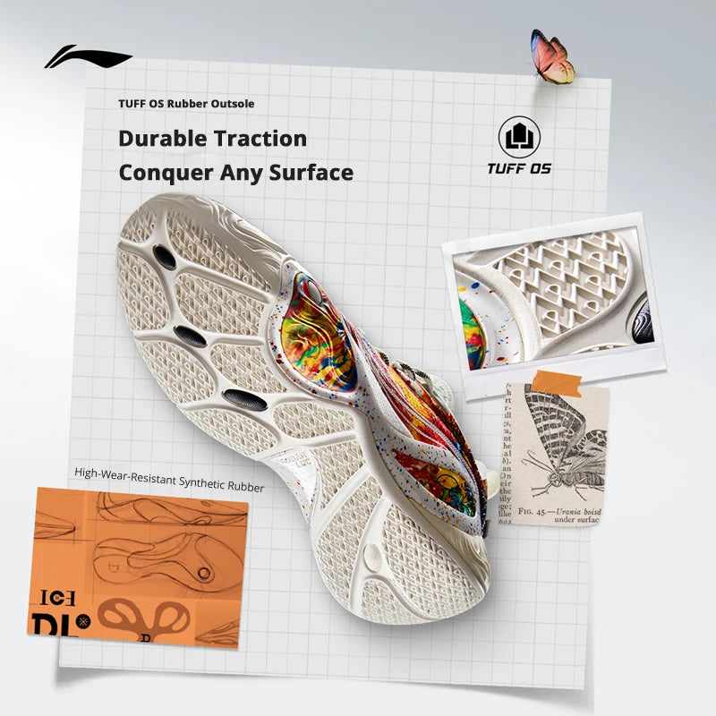 ស្បែកជើងបាល់បោះបុរស Li-Ning WADE DLO 1 លើទីលាន BOOM ទម្ងន់ស្រាល ស្រូបយកឆក់ ទ្រទ្រង់លំនឹង ស្បែកជើងប៉ាតា ABPV009