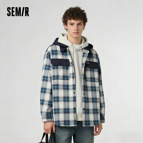 អាវបុរស Semir លំនាំប៉ាក់ 2026 មានមួកអាចដោះចេញបាន ក្រៅផ្ទះ សាមញ្ញ ទាន់សម័យ ទន់ មានផាសុកភាព ពាក់ប្រចាំថ្ងៃ ទាន់សម័យ
