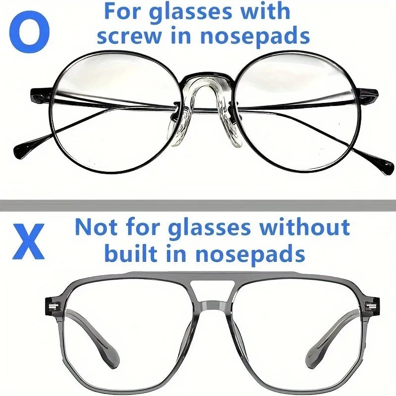 5pcs Comfort Glasses Nose Pads Set - Airbag Design for Pressure Relief, Anti-Slip and Easy Fixing, Nose pad,silicone material