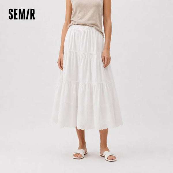 សំពត់នារី Semir ឆ្នាំ ២០២៦ ចង្កេះយឺត សាច់ក្រណាត់នំខេក សំពត់វែងរុំព័ទ្ធ ធម្មតា ទន់ ឆើតឆាយ