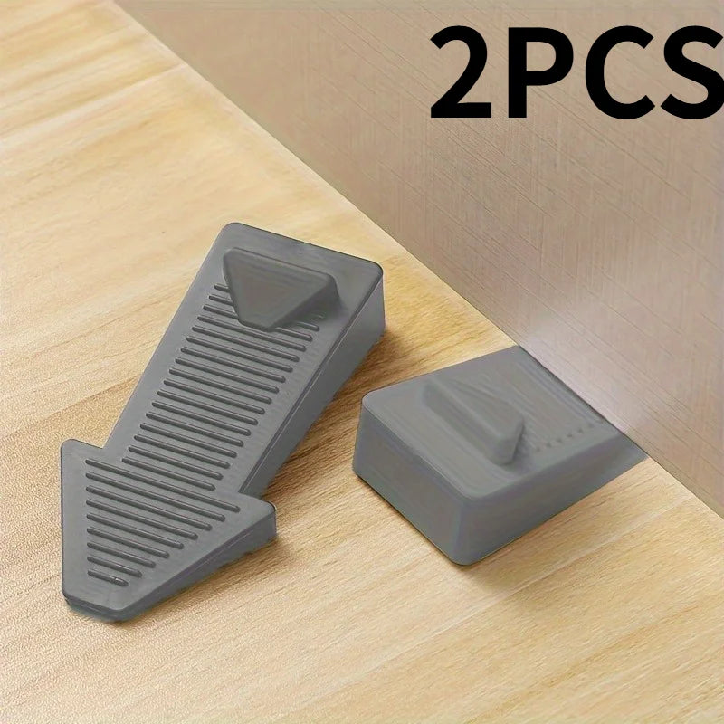1/2pcs Heavy-Duty Plastic Door Stoppers for Bottom of Door on Floor, Stackable Adjustable,Prevents Drafts,Highquality Material ﻿