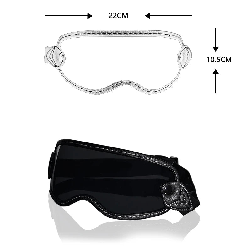 ORZ retro helmet goggles four 3/4 helmet bubble full face all season goggles motorcycle semi covered helmet lens