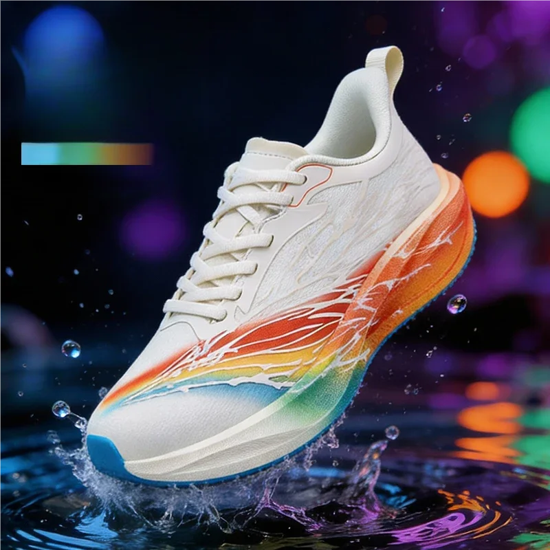 Men's casual speed sneakers spring summer soft sole comfort outdoor racing running shoes breathable light students sports shoes