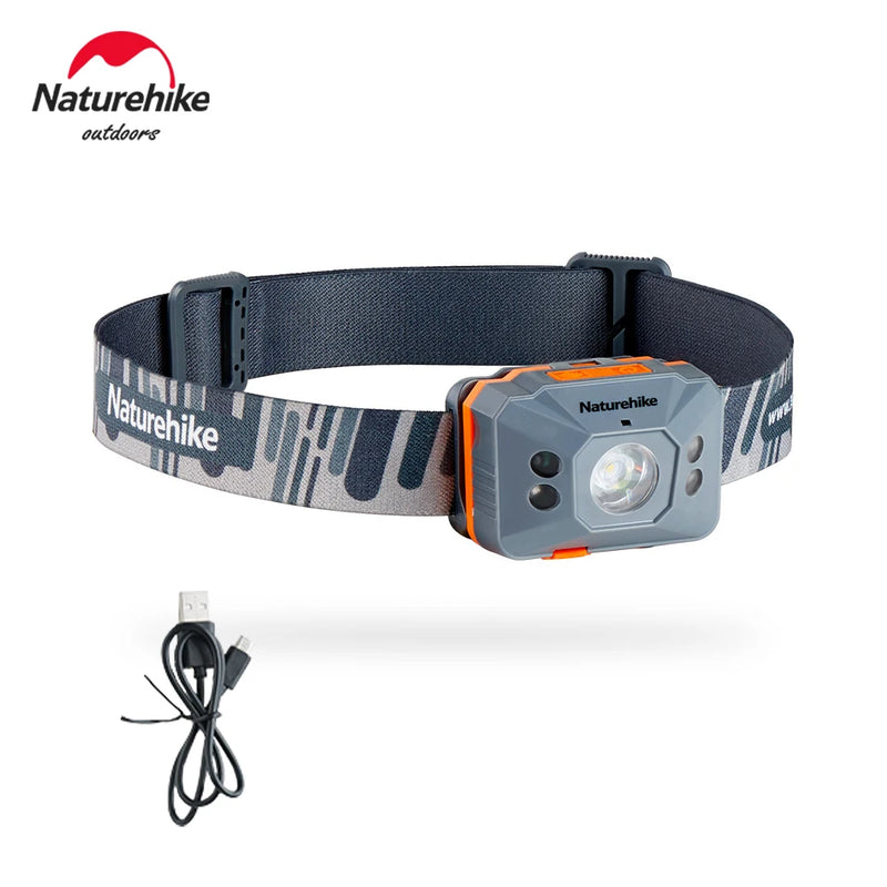 Naturehike Hiking Fishing Light Ultralight Waterproof Mini Head Lamp Portable USB Rechargeable Sensor Headlamp Camping Light
