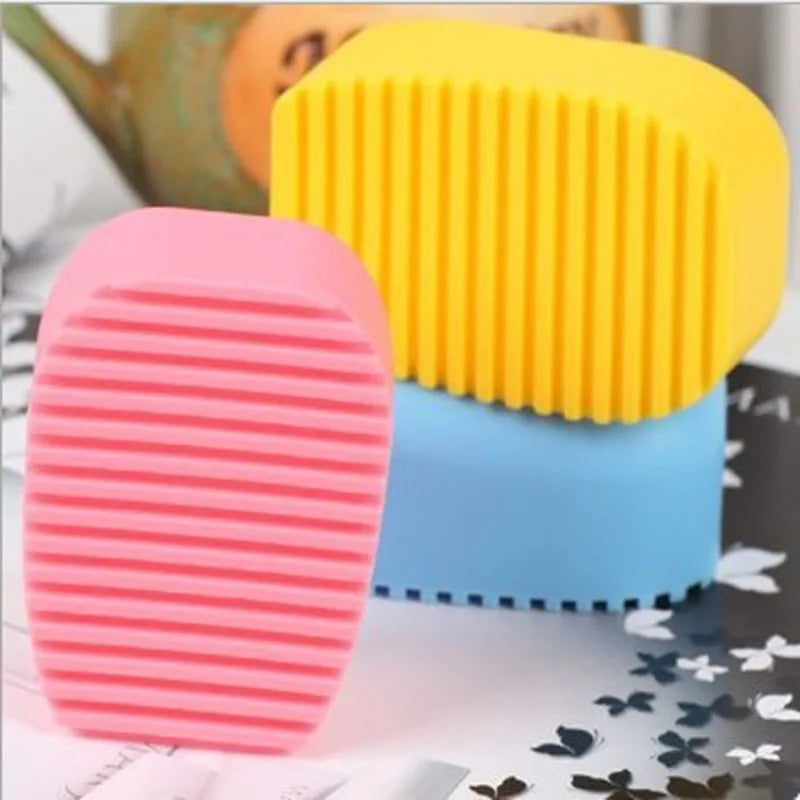 1pc Portable Mini Washing Board,Candy-Colored Handheld Thickened Silicone Washing Brush,Scrub Board Cleaning Brush.Laundry Board