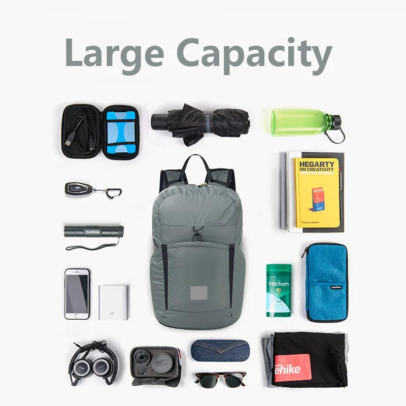 Naturehike Cloudy Goose 18L 22L Silicone Folding Backpack Lightweight Portable Waterproof Bag Outdoor Hiking Shoulder Skin Bags