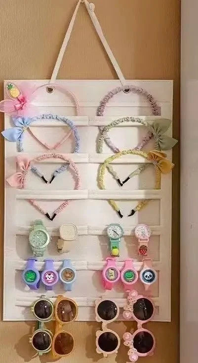 Children's Hair Accessories Storage Hanging Bag, Women's and Girls' Grabbing Clip, Felt Storage Rack, Felt Hair Clip Storage Rac