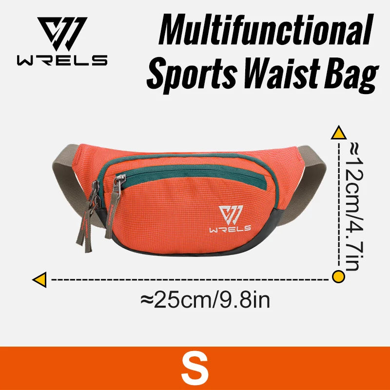 WRELS Fanny Pack Waist Bag Small Waistpack for Jogging Hiking  Adjustable Fannypack Waistpack with Multi-Pockets Sports Beltbag