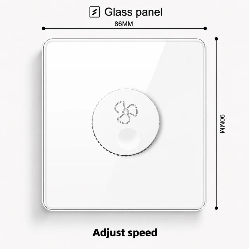 White Tempered Glass 2Way Wall Light Switch, UK Wall 18W Type-C Fast Charging USB Socket, Universal Electrical Outlet Plug 220V