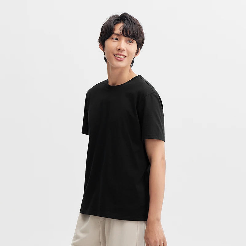 Semir Minimalist Tshirt Unisex Summer Solid Color Slim Fit Daily Commute Versatile Top Comfortable Basic Wear
