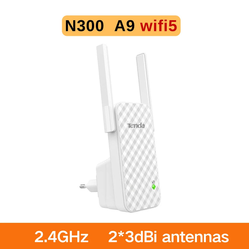 ឧបករណ៍ពង្រីកសញ្ញា Tenda Wi-Fi 6 Range Extender AX1500 A23 2.4G និង 5GHz Dual Band Signal Expansion Repeater 2*5dBi Antennas ជាមួយរន្ធ Gigabit Ethernet