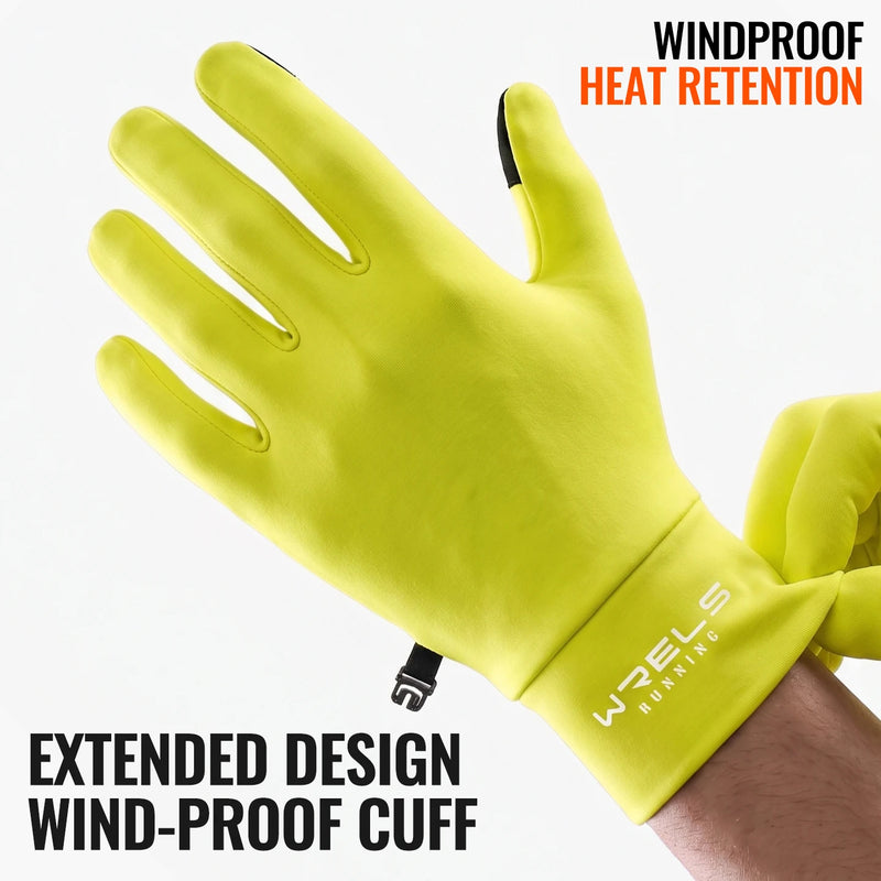 WRELS Driving Gloves Thermal Anti‑Slip Glove Liners Touch Screen Running Hiking Cycling Winter Men Women Outdoor Sports Glove