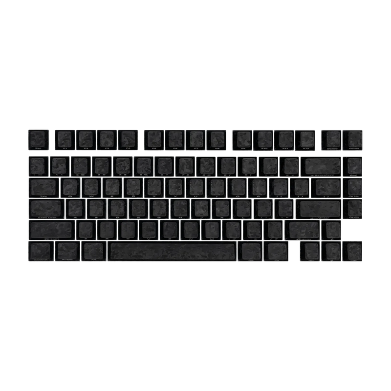 Akko Glassy Carbon Fiber Keycap Set Double-Shot Cherry Profile Side-Printed Keycaps for 61/75/87/Full Size Mechanical Keyboard