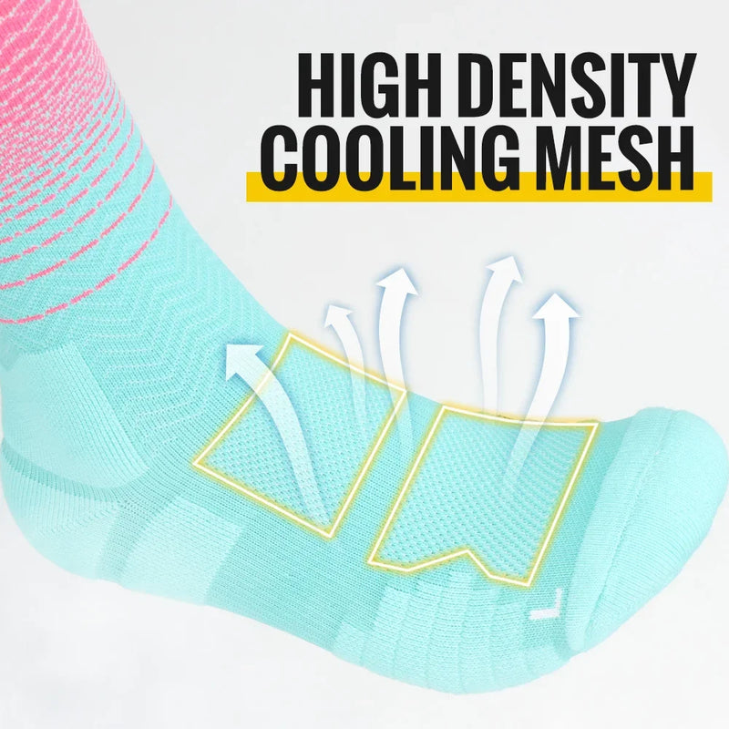 WRELS Socks Athletic Cushion Moisture Wicking Sports Socks Thicke Towel Bottom Sweat Absorbing Hiking Basketball Running Socks