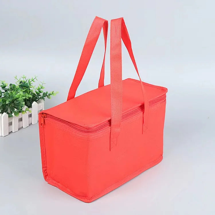 1pc Portable Foldable Reusable Thermal Bag,Aluminum Foil Lining Insulated Bag,Outdoor Camping Refrigerated Pouch for Drinks,Food