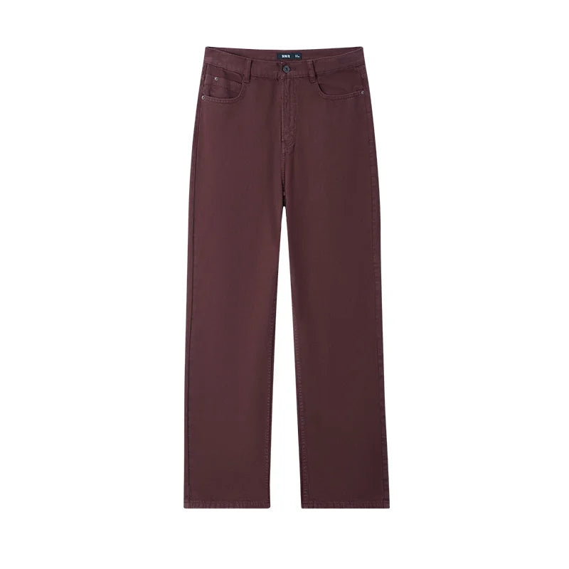 Semir Cotton Pants  High Waist Loose Women 2025 Autumn Slim Fit Retro Style Long Denim Jeans Casual Comfortable Fit