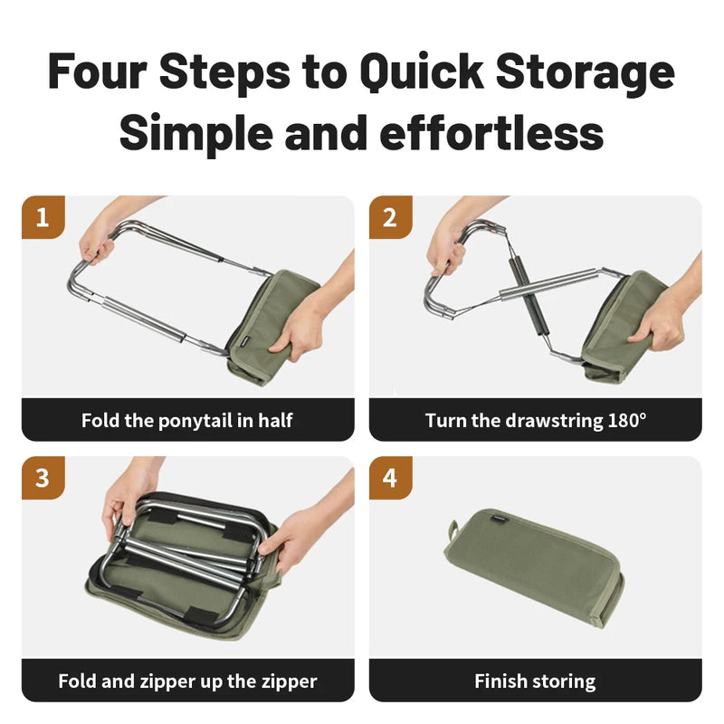 Naturehike Folding Stool Portable Lightweight Outdoor Camping Aluminum Chair Traveling Beach Chair Foldable Fishing Chair
