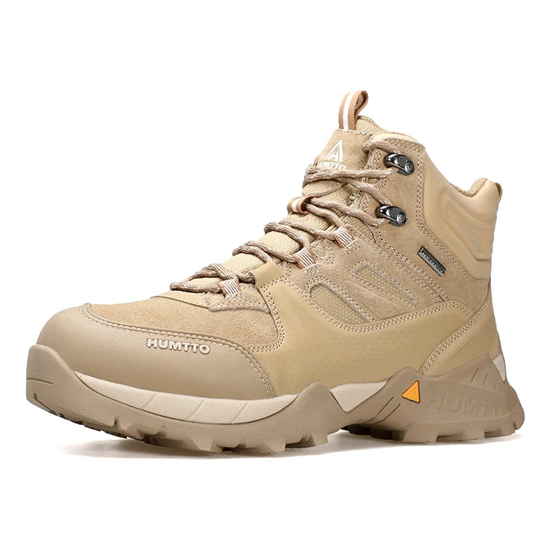 HUMTTO Genuine Leather Hiking Shoes Man Luxury Designer Trekking Boots for Men Breathable Non-slip Outdoor Winter Men's Sneakers