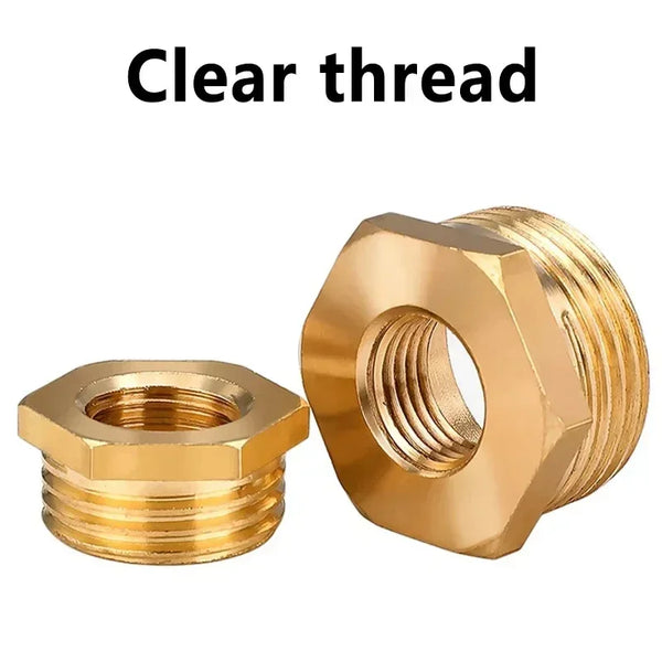 ឧបករណ៍ភ្ជាប់បំពង់ស្ពាន់ Hex Bushing សម្រាប់កាត់បន្ថយសម្ពាធ F ដល់ M មានខ្សែ 1/8 1/4 3/8 1/2 3/4 ឧបករណ៍ភ្ជាប់អាដាប់ទ័រឧស្ម័នទឹកស្ពាន់