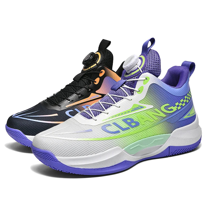 Basketball shoes spring summer anti-slip soft sole outdoor casual sneakers students lightweight breathable sports running shoes